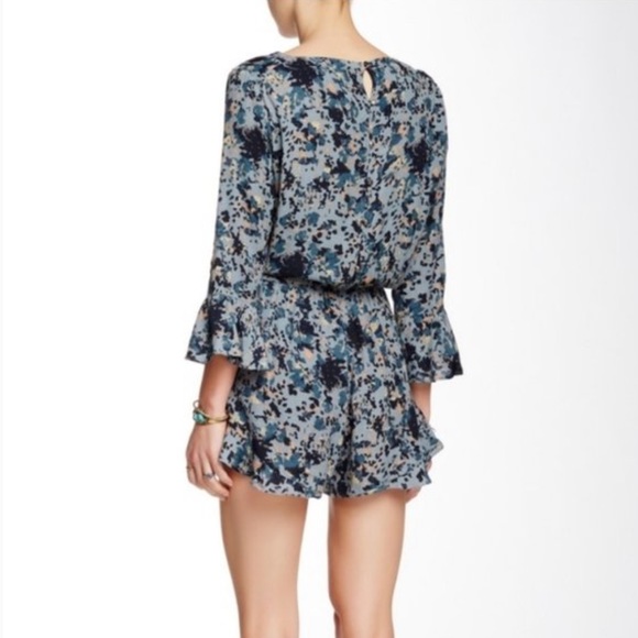 Free People | Blue Floral Romper - Picture 5 of 6